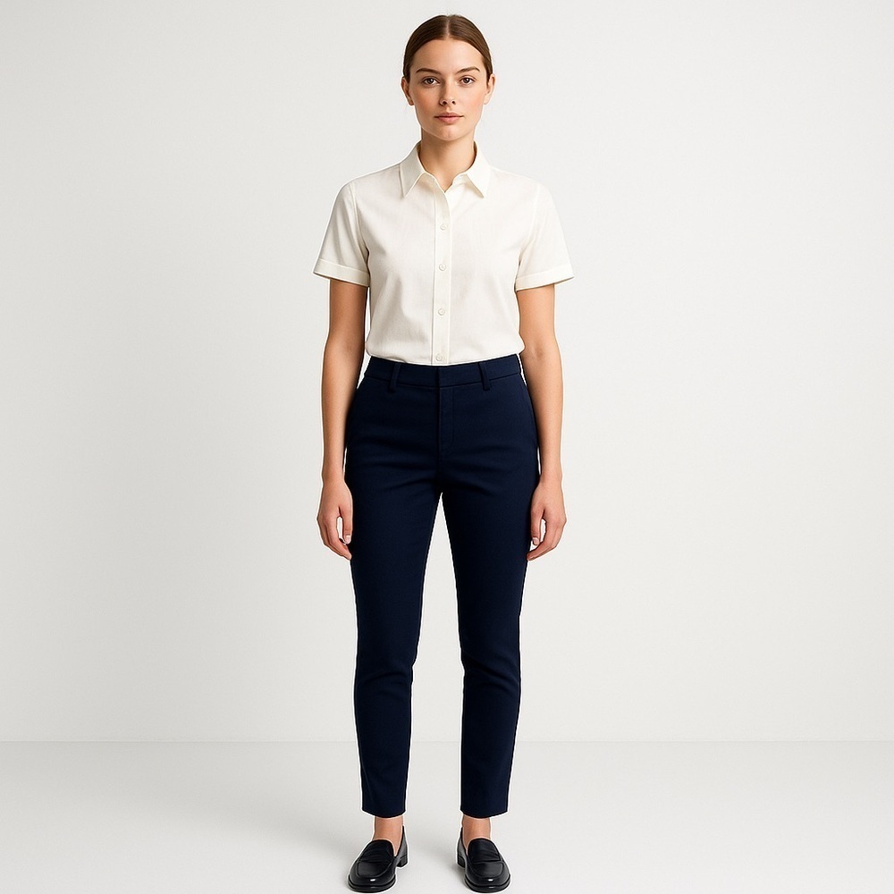 Zara Women’s Navy Mid-Rise Skinny Dress Pants Size 4 – Casual Workwear Trousers